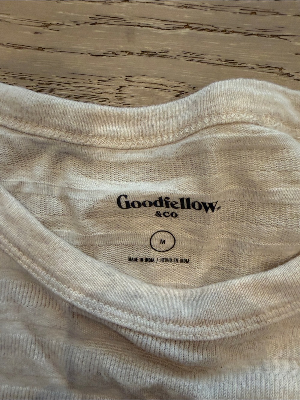 Goodfellow & Co Cream Short Sleeve Pocket Tee - Picture 2 of 3